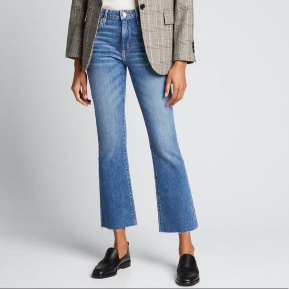 SLVRLAKE Sara Slim Cropped Boot Cut Jeans 25 jean raw hem
